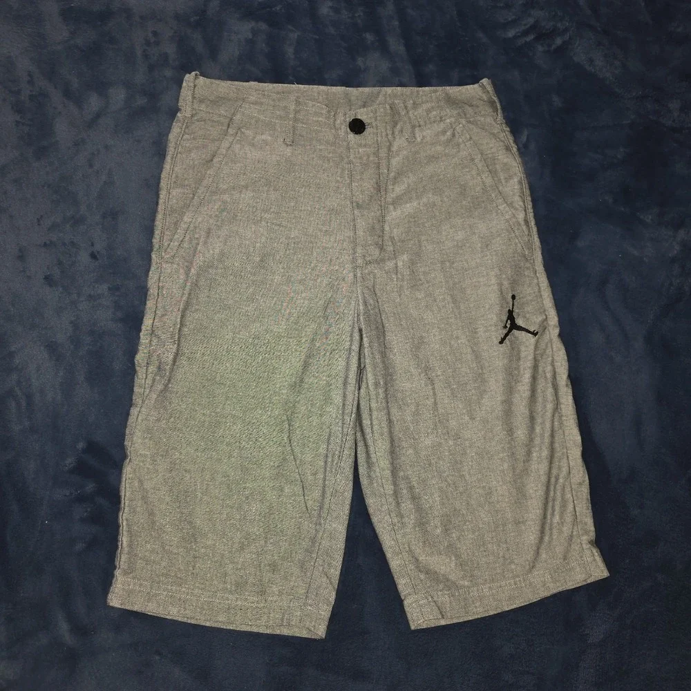 Rare Air Jordan Button Fly Shorts Flamingo Interior‎ Pockets Size 28 Gray